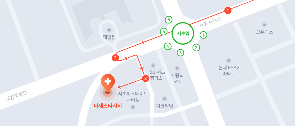 서울시 서초구 서초대로 38길 12 마제스타시티타워 1 4층 (서초동1498-5) 지도